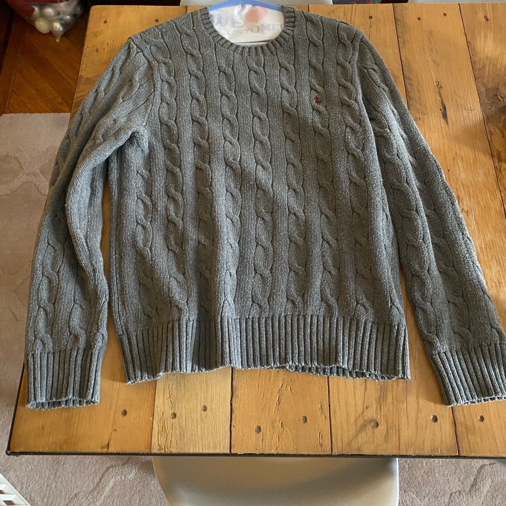 Ralph Lauren Men’s Cable Knit Crewneck Sweater Med